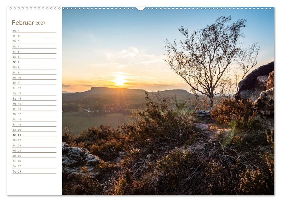 Zschirnsteine Perspektiven - Elbsandstein (CALVENDO Premium Wandkalender 2027)