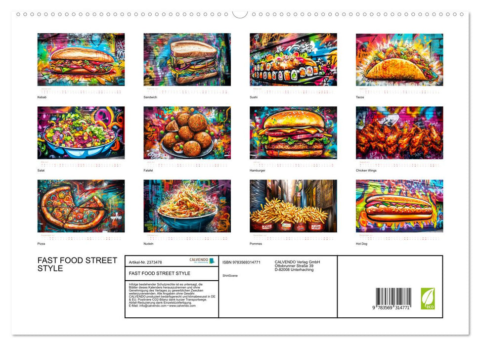 FAST FOOD STREET STYLE (CALVENDO Premium Wandkalender 2027)