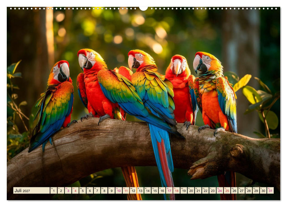 Papageien - Ara (CALVENDO Premium Wandkalender 2027)