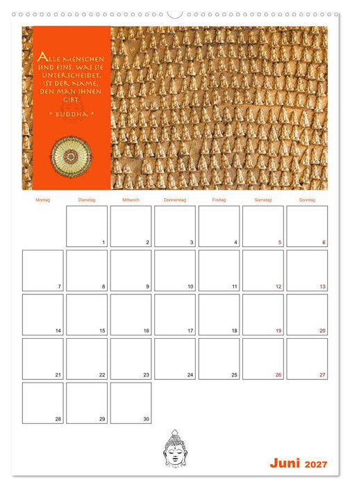 Buddhas Zitate und Weisheiten (CALVENDO Premium Wandkalender 2027)