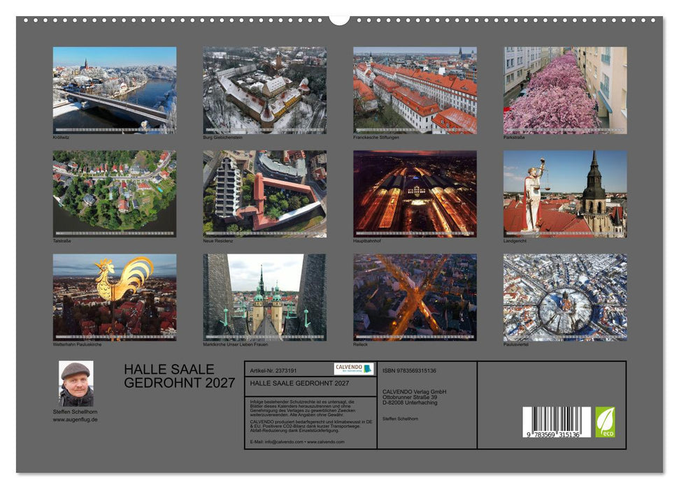 HALLE SAALE GEDROHNT 2027 (CALVENDO Premium Wandkalender 2027)