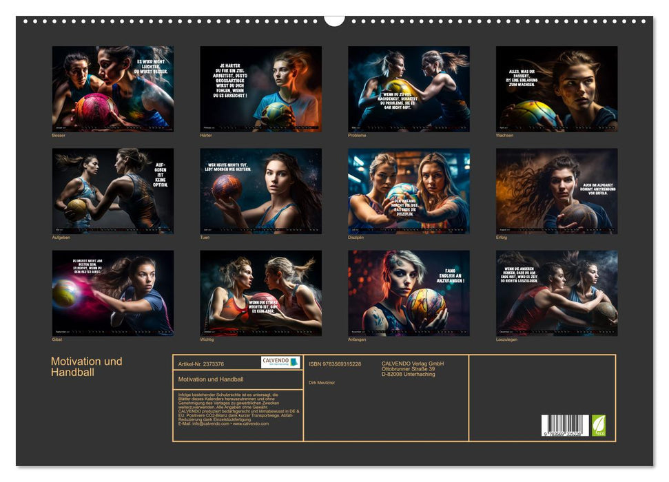 Motivation und Handball (CALVENDO Wandkalender 2027)