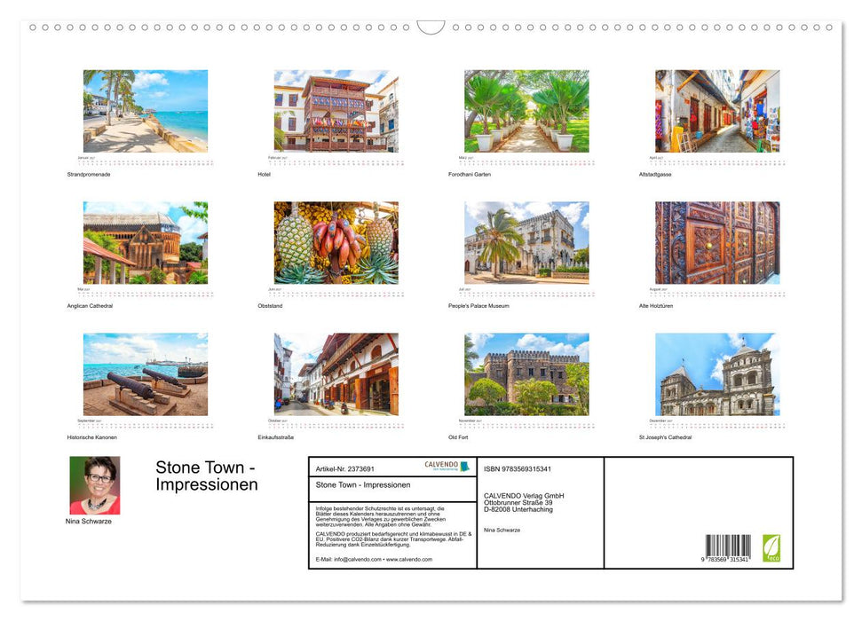 Stone Town - Impressionen (CALVENDO Wandkalender 2027)