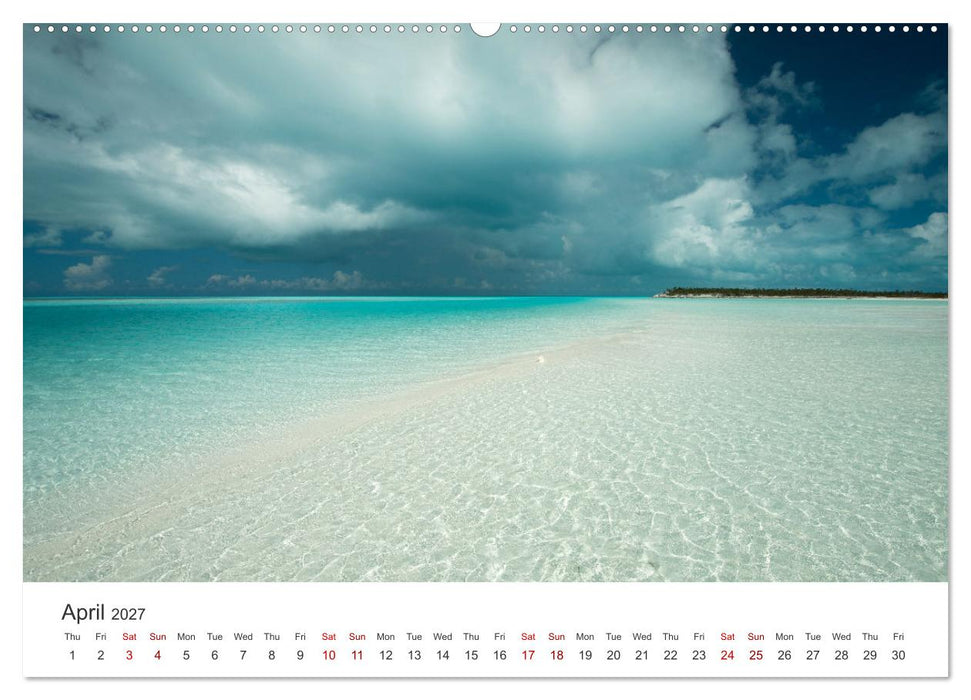 Caribbean beaches and the shades of blue (CALVENDO Premium-Calendar 2027)