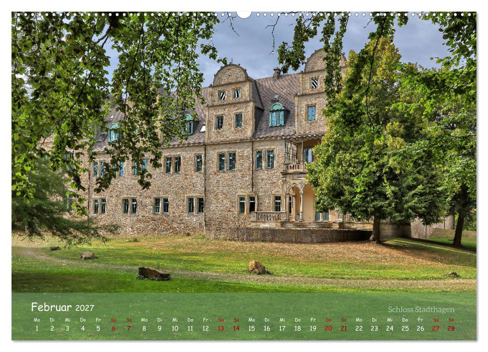 Burgen, Schlösser, Herrenhäuser im Weserbergland (CALVENDO Wandkalender 2027)