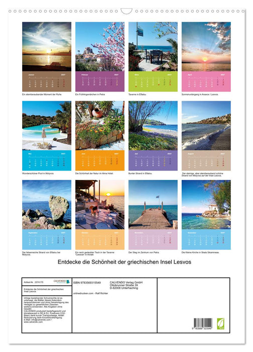 Entdecke die Schönheit der griechischen Insel Lesvos (CALVENDO Wandkalender 2027)