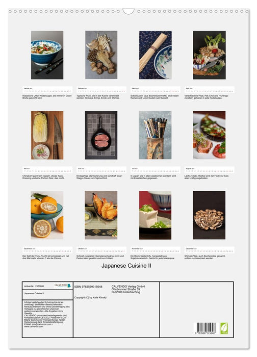 Japanese Cuisine II (CALVENDO Wandkalender 2027)