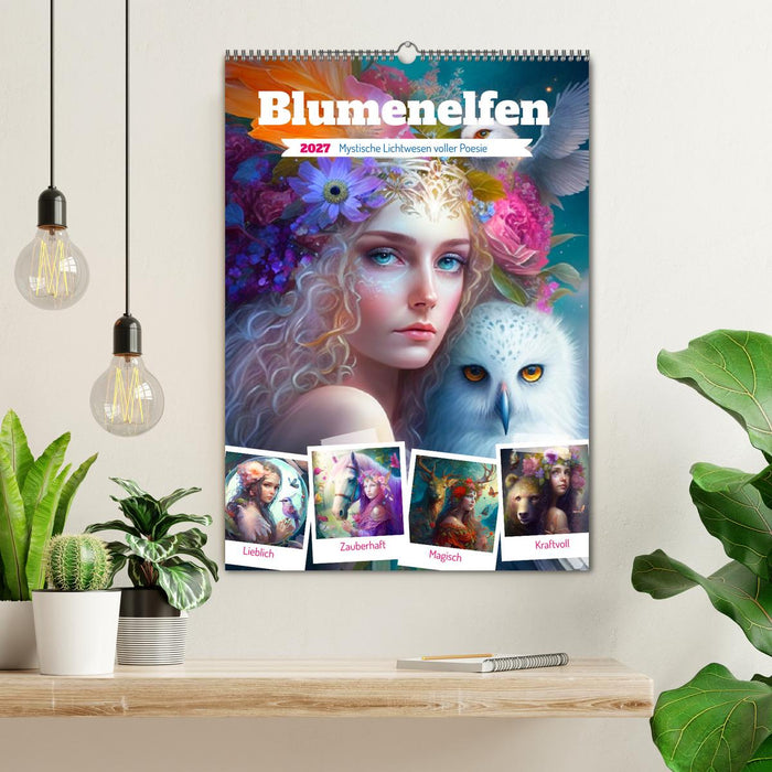 Blumenelfen. Mystische Lichtwesen voller Poesie (CALVENDO Wandkalender 2027)