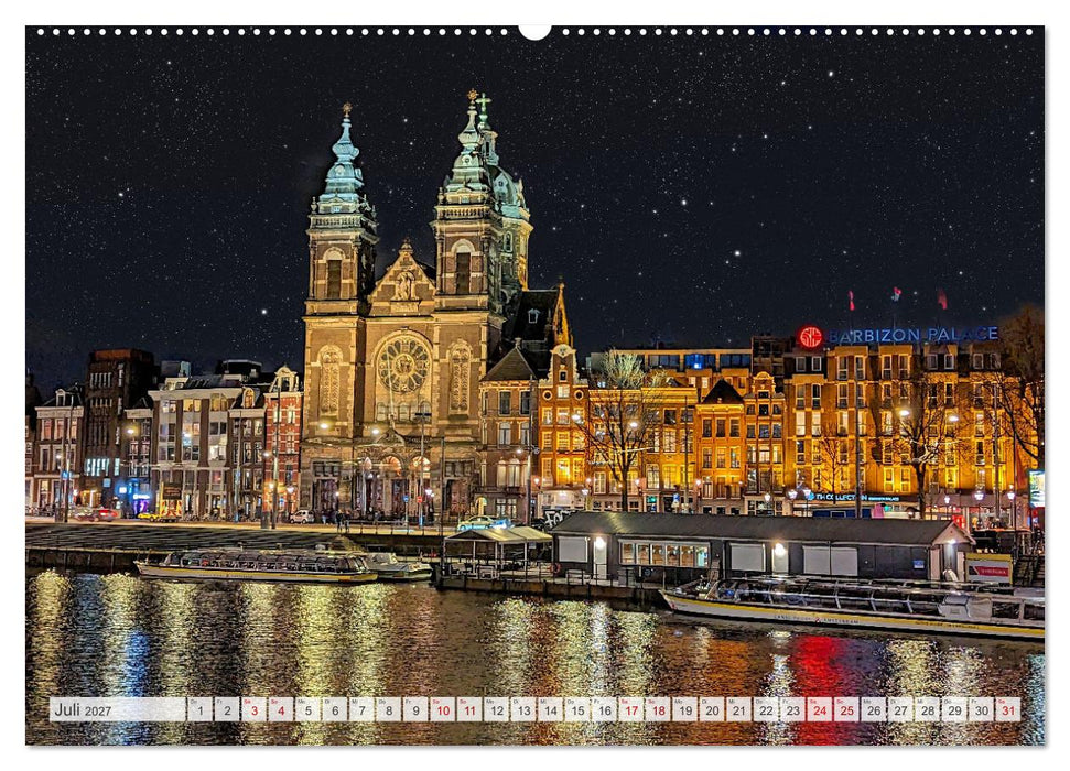 Amsterdam am Tag und bei Nacht (CALVENDO Premium Wandkalender 2027)