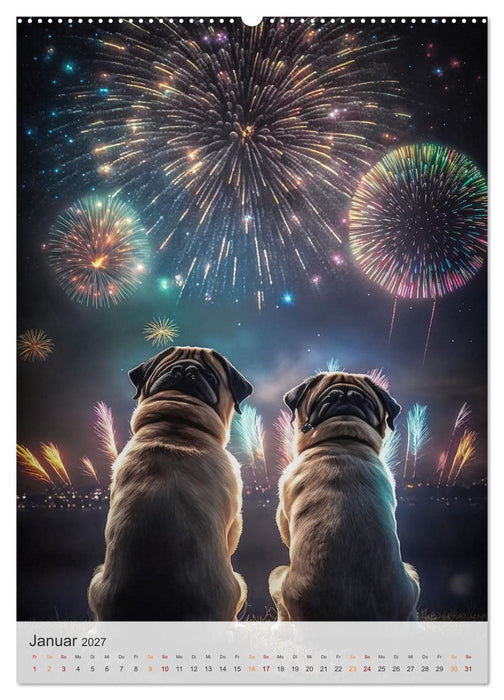 Mein Mops-Kalender (CALVENDO Premium Wandkalender 2027)