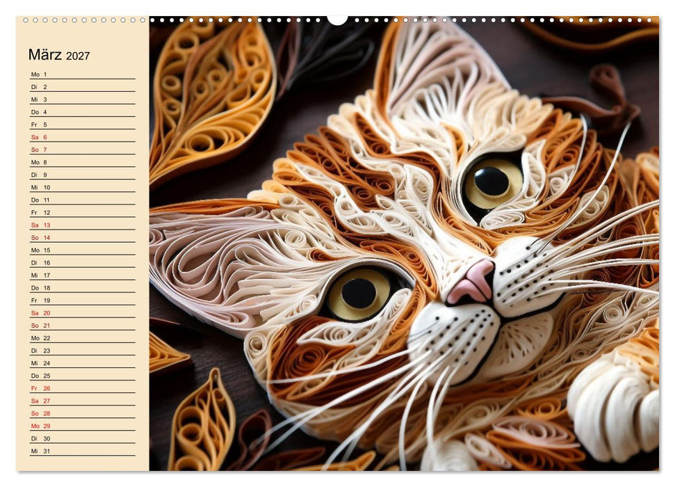 Tierwelt mit Quilling (CALVENDO Wandkalender 2027)