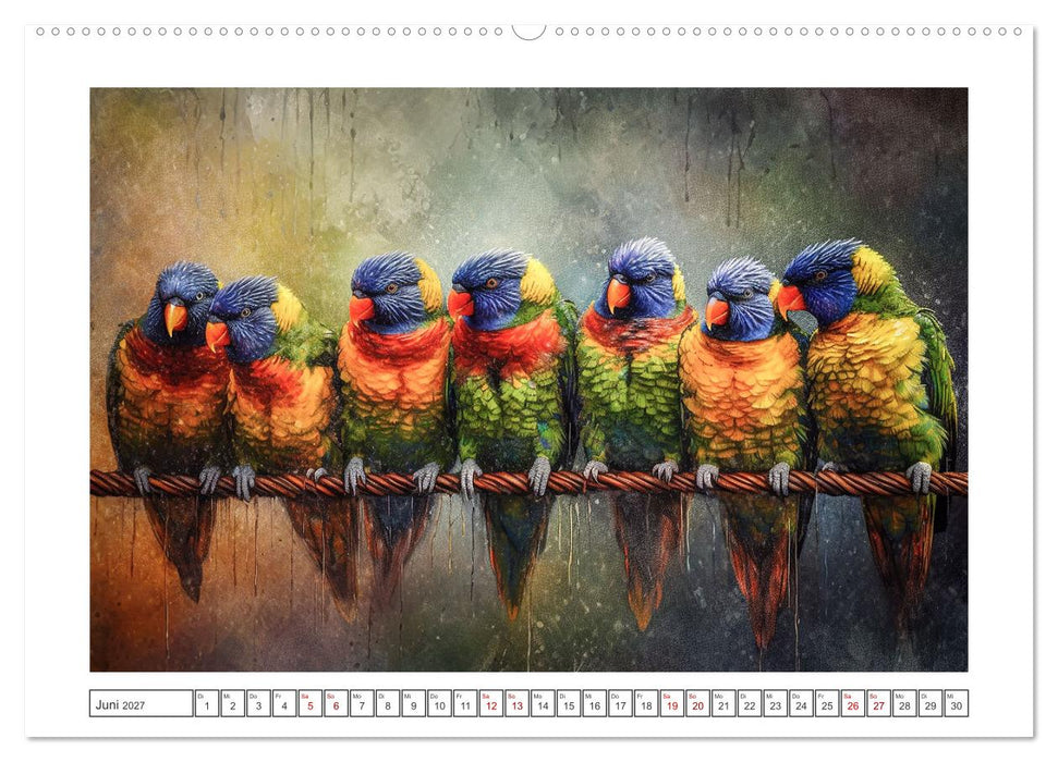 Kunstvolle Vögel (CALVENDO Premium Wandkalender 2027)
