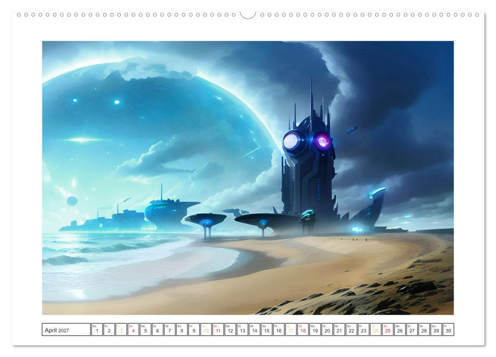 KI-Impressionen der Zukunft (CALVENDO Wandkalender 2027)