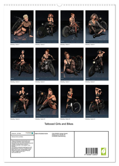 Tattooed Girls and Bikes (CALVENDO Premium Wandkalender 2027)