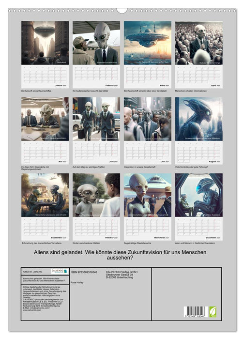 Aliens sind gelandet. Wie könnte diese Zukunftsvision für uns Menschen aussehen? (CALVENDO Wandkalender 2027)