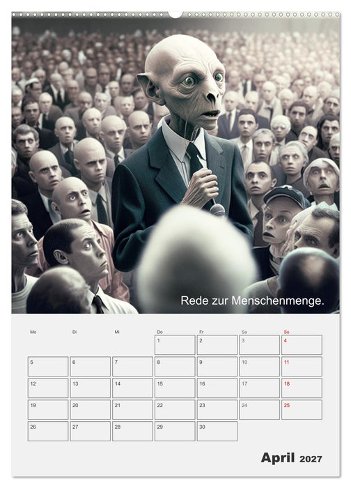 Aliens sind gelandet. Wie könnte diese Zukunftsvision für uns Menschen aussehen? (CALVENDO Wandkalender 2027)