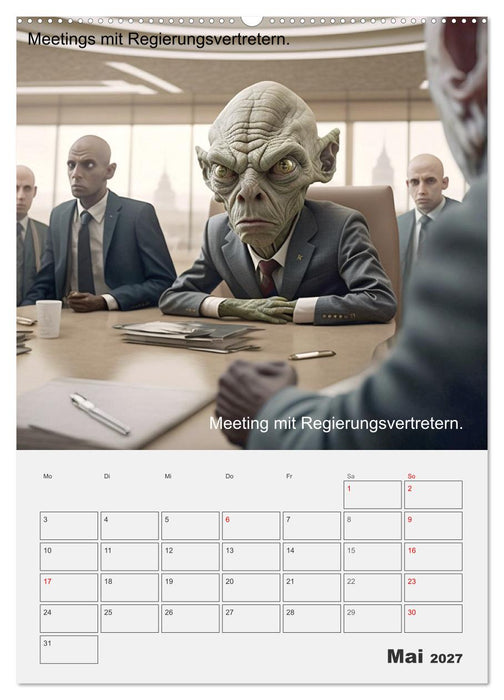 Aliens sind gelandet. Wie könnte diese Zukunftsvision für uns Menschen aussehen? (CALVENDO Wandkalender 2027)