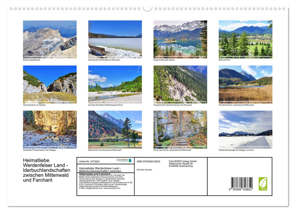 Heimatliebe Werdenfelser Land - Bilderbuchlandschaften zwischen Mittenwald und Farchant (CALVENDO Premium Wandkalender 2027)