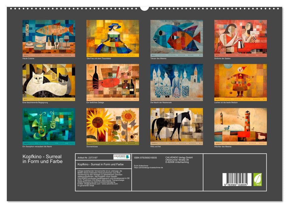Kopfkino - Surreal in Form und Farbe (CALVENDO Premium Wandkalender 2027)