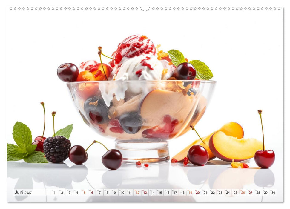 Leckere Eisbecher Kreationen (CALVENDO Wandkalender 2027)