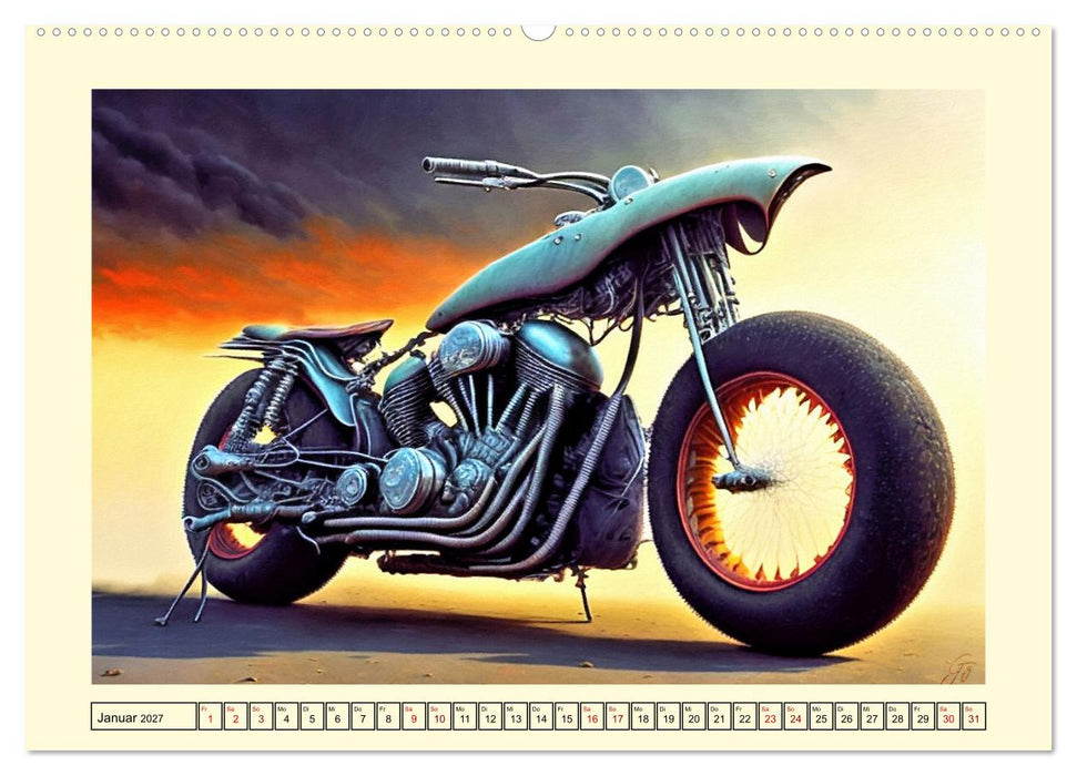Höllisch heiße Monster Maschinen (CALVENDO Wandkalender 2027)