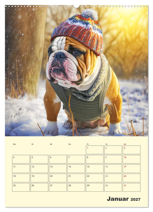 English Bulldogs. Fröhliche Dickköpfe mit Charakter (CALVENDO Wandkalender 2027)