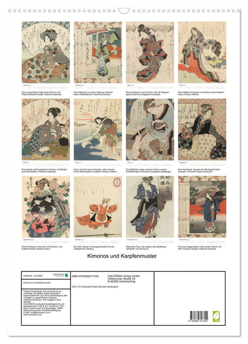 Kimonos und Karpfenmuster (CALVENDO Wandkalender 2027)