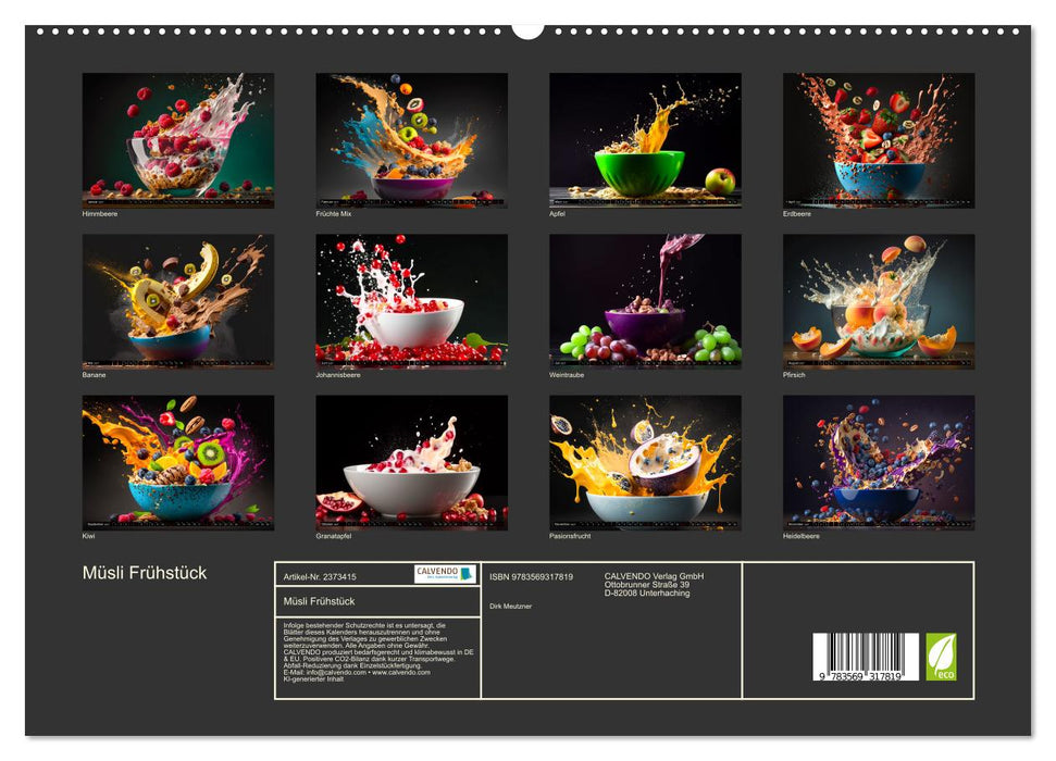 Müsli Frühstück (CALVENDO Premium Wandkalender 2027)