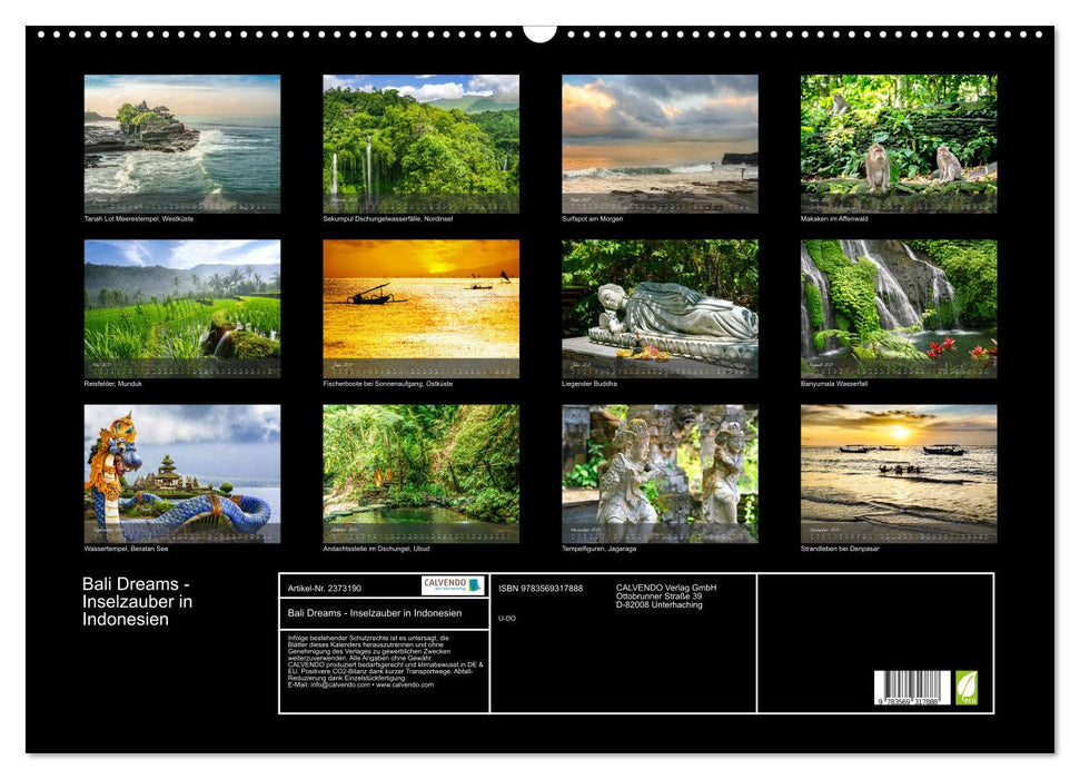 Bali Dreams - Inselzauber in Indonesien (CALVENDO Wandkalender 2027)