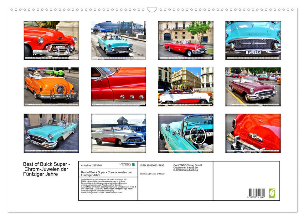 Best of Buick Super - Chrom-Juwelen der Fünfziger Jahre (CALVENDO Wandkalender 2027)