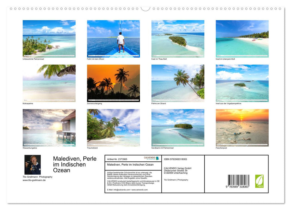 Malediven, Perle im Indischen Ozean (CALVENDO Premium Wandkalender 2027)