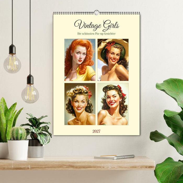 Vintage Girls. Die schönsten Pin-up Gesichter (CALVENDO Wandkalender 2027)