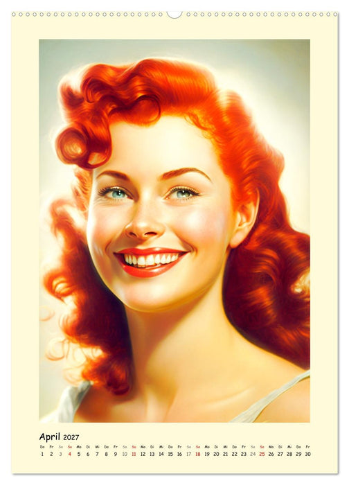 Vintage Girls. Die schönsten Pin-up Gesichter (CALVENDO Wandkalender 2027)