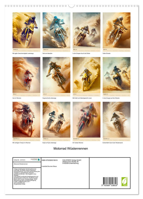 Motorrad Wüstenrennen (CALVENDO Premium Wandkalender 2027)