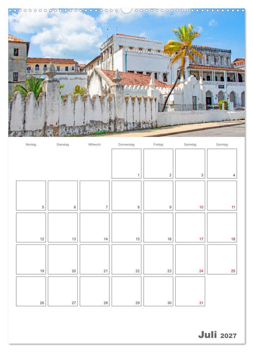 Sansibar - Reiseplaner (CALVENDO Premium Wandkalender 2027)