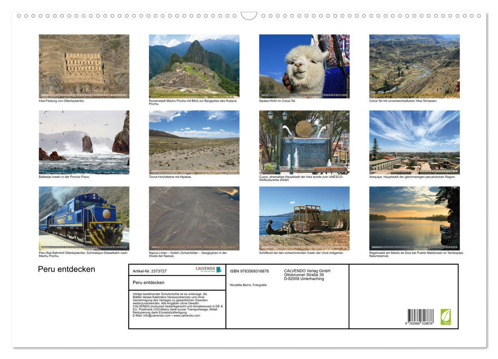 Peru entdecken (CALVENDO Wandkalender 2027)
