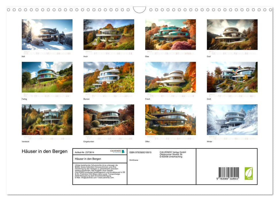 Häuser in den Bergen (CALVENDO Wandkalender 2027)