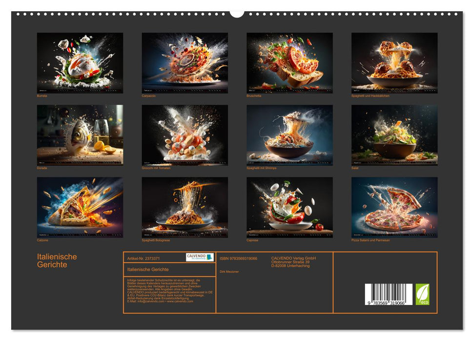 Italienische Gerichte (CALVENDO Premium Wandkalender 2027)