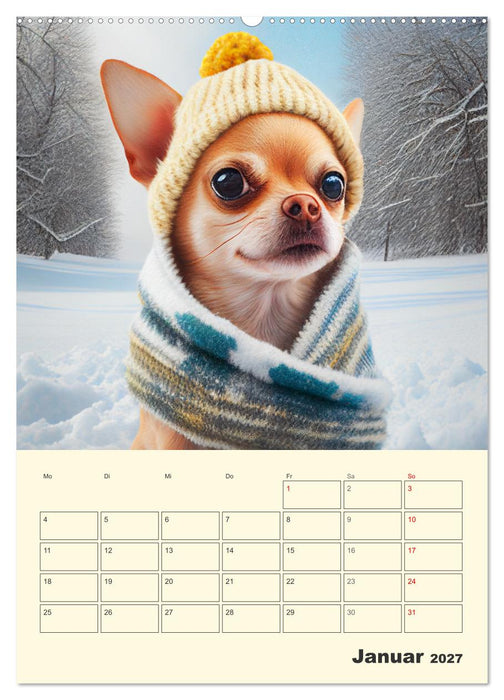 Witzige Chihuahuas. Glückliche Temperamentbündel (CALVENDO Wandkalender 2027)