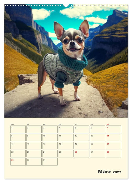 Witzige Chihuahuas. Glückliche Temperamentbündel (CALVENDO Wandkalender 2027)