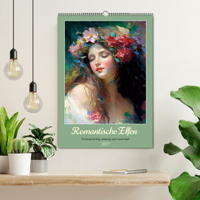 Romantische Elfen. Farbenprächtig, anmutig und zauberhaft (CALVENDO Wandkalender 2027)