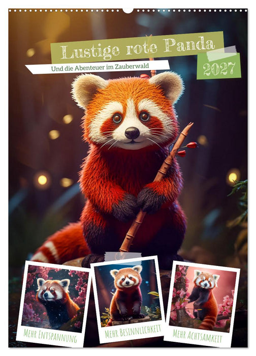 Lustige rote Panda (CALVENDO Wandkalender 2027)