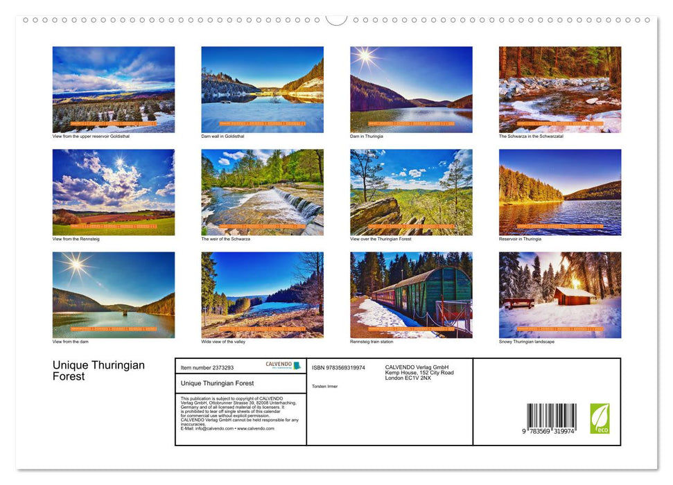 Unique Thuringian Forest (CALVENDO Premium-Calendar 2027)