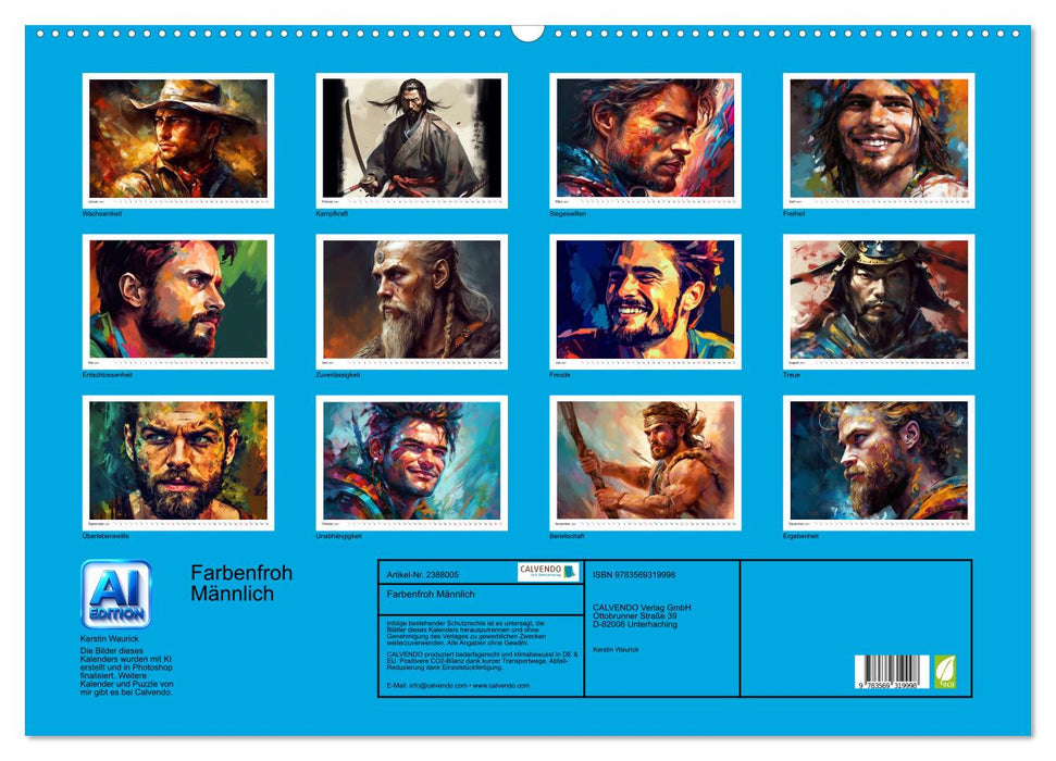Farbenfroh Männlich (CALVENDO Wandkalender 2027)