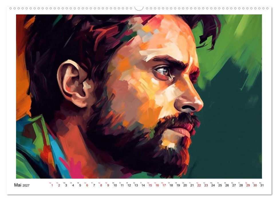Farbenfroh Männlich (CALVENDO Wandkalender 2027)