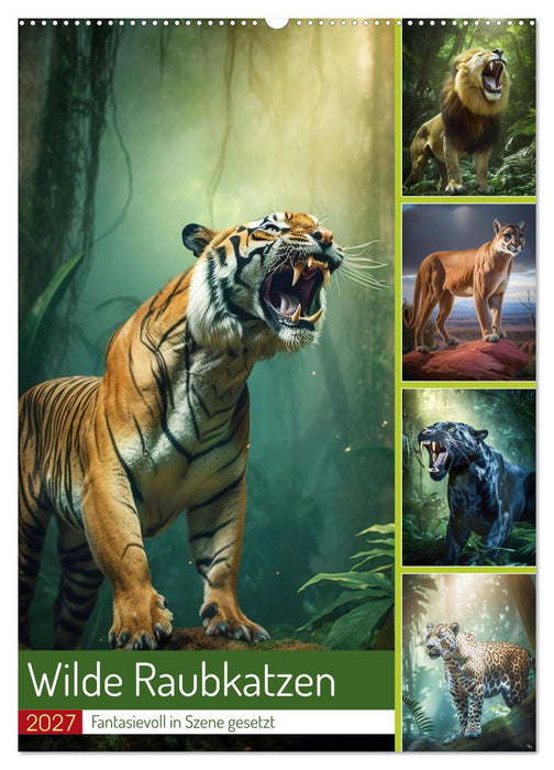 Wilde Raubkatzen (CALVENDO Wandkalender 2027)