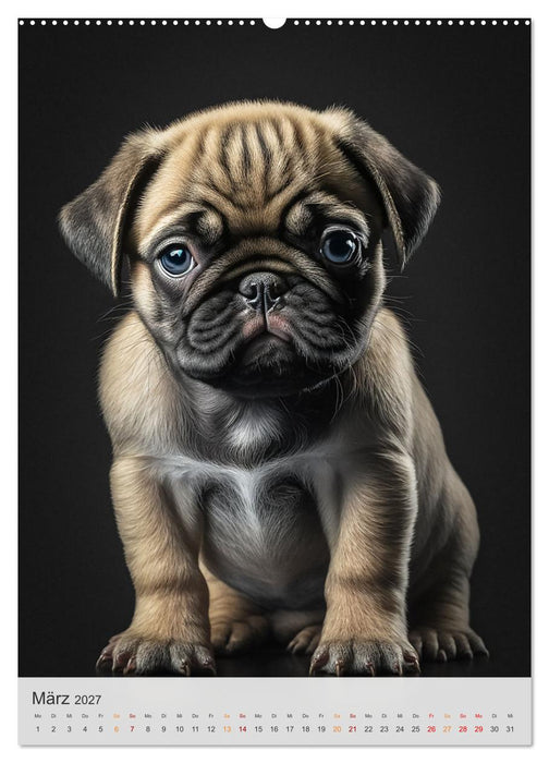 Zauberhafte Hundebabys (CALVENDO Wandkalender 2027)
