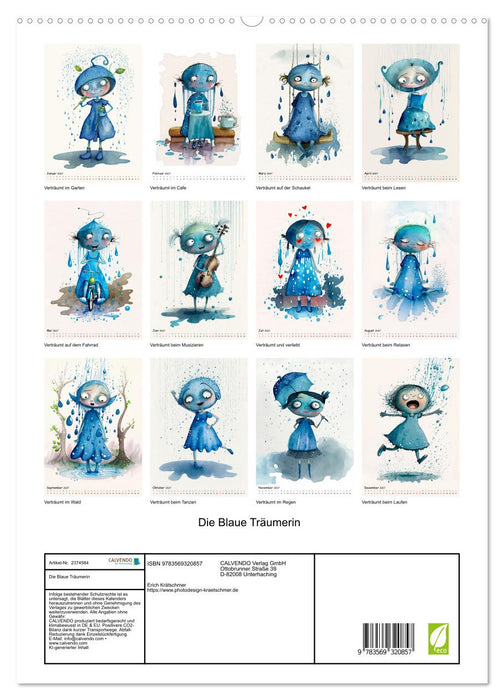 Die Blaue Träumerin (CALVENDO Premium Wandkalender 2027)