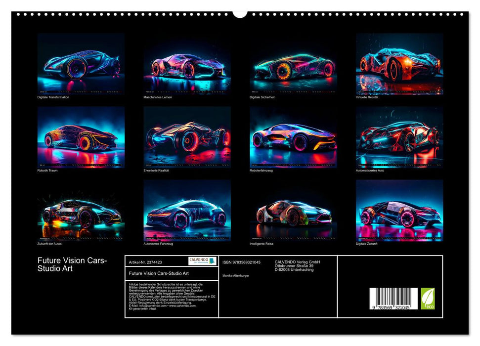 Future Vision Cars-Studio Art (CALVENDO Premium Wandkalender 2027)