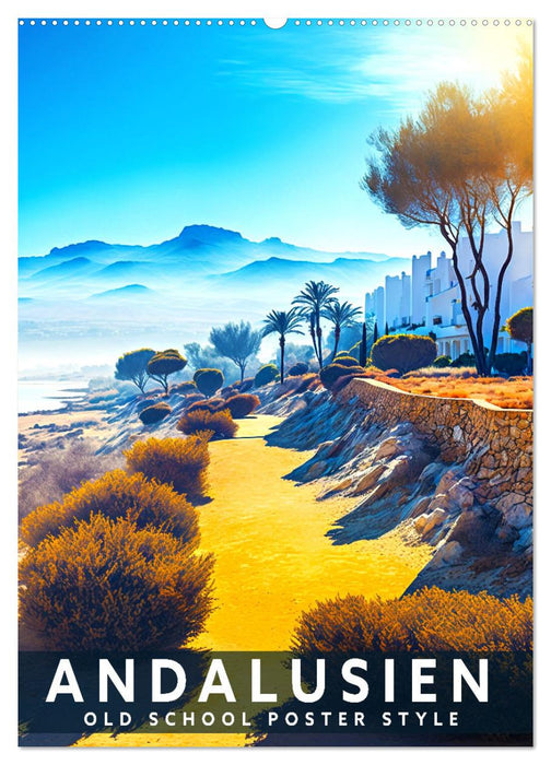 Andalusien - Old School Poster Style (CALVENDO Wandkalender 2027)